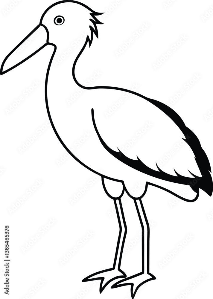 Obraz premium shoe bill silhouette line art 