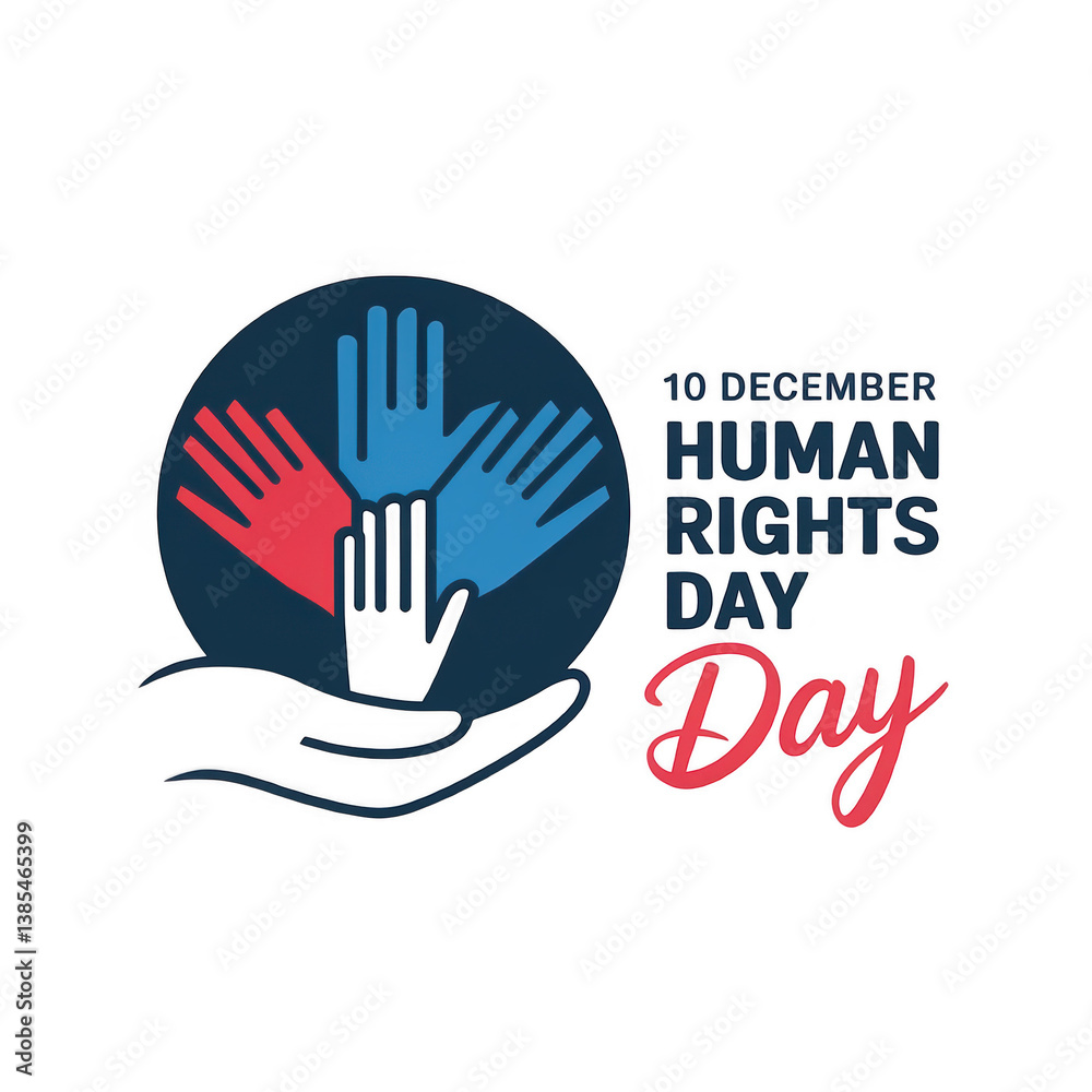 Fototapeta premium Human Rights Day isolated on transparent background, Generative ai.