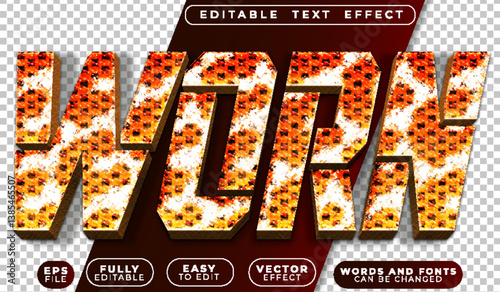 Worn Fully Editable Vector Text File