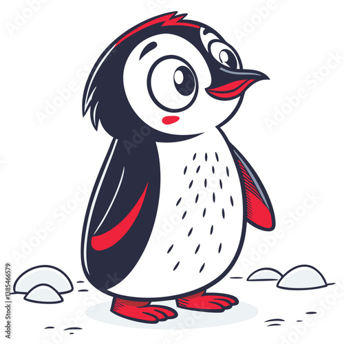 cute penguin in white background