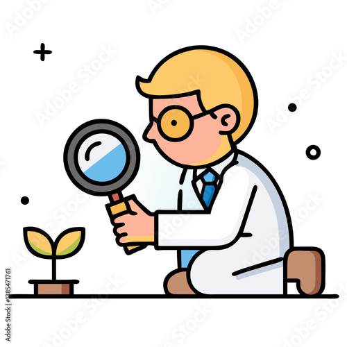 man with magnifying glass