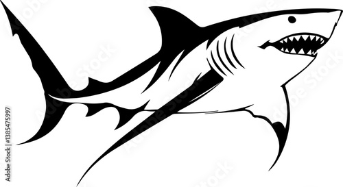 Shark Tattoo Style – Digital Design