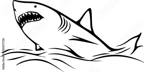 Shark Tattoo Style – Digital Design
