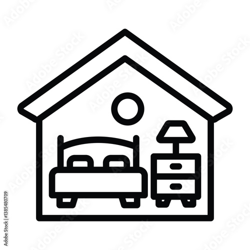 Accommodations line icon , vector, pixel perfect, illustrator file 
