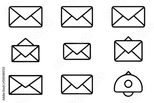 Email Client Line Art Design for Digital Artwork and Illustration 