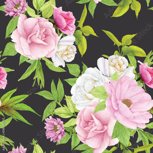 beautiful orange fruit seamless pattern