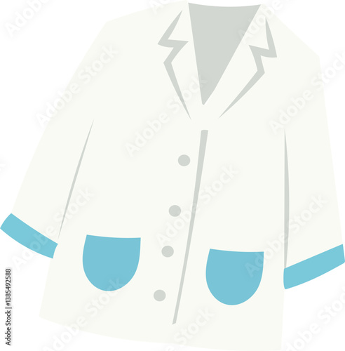 White lab coat illustration.