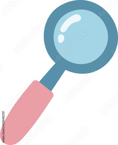 Magnifying glass illustration.