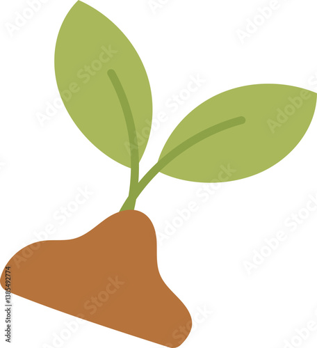 Sprouting seedling illustration.