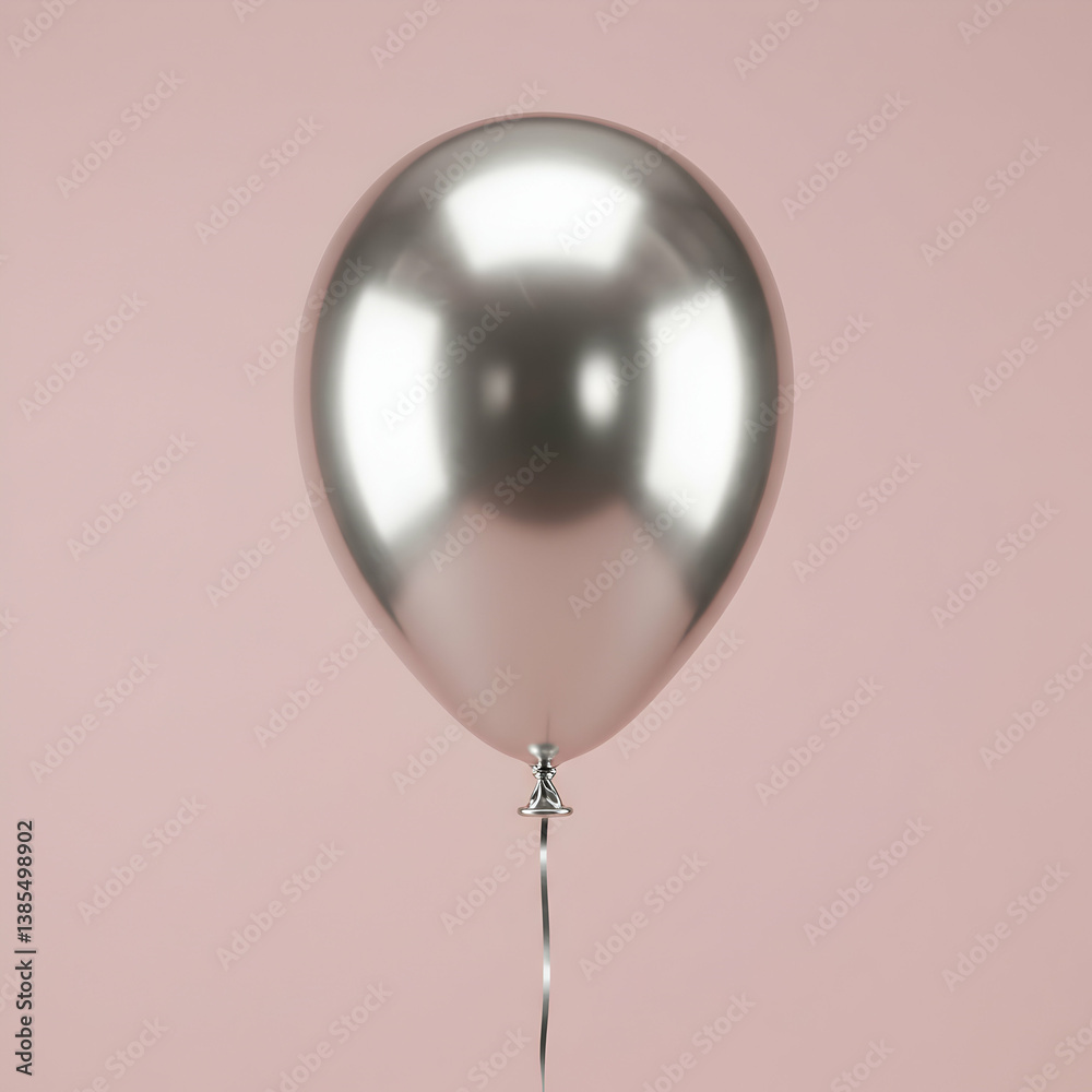 Silver Balloon Minimalist Background Silver Balloon Minimalist Background