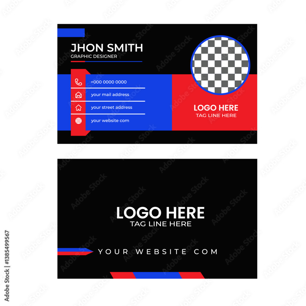 Naklejka premium Modern professional business card