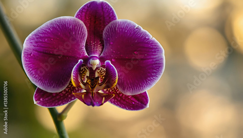purple orchid flower in spring nature