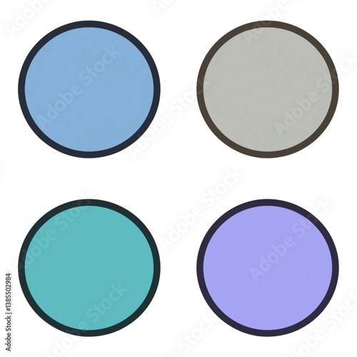 set of round buttons