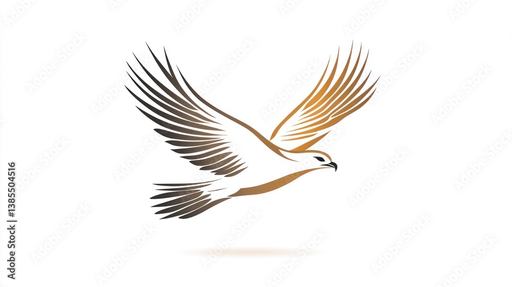 Fototapeta premium Abstract bird in flight