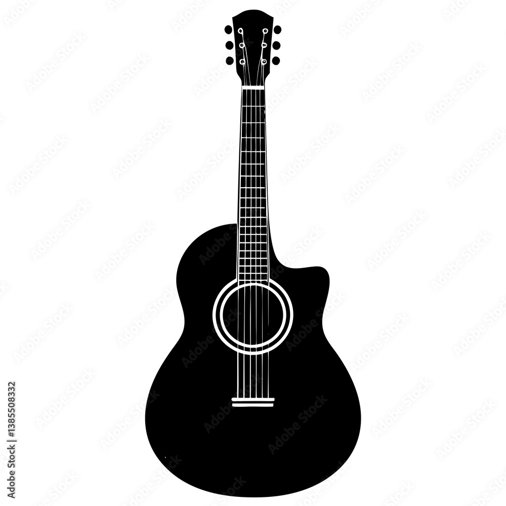 Obraz premium Guitar isolated on white background