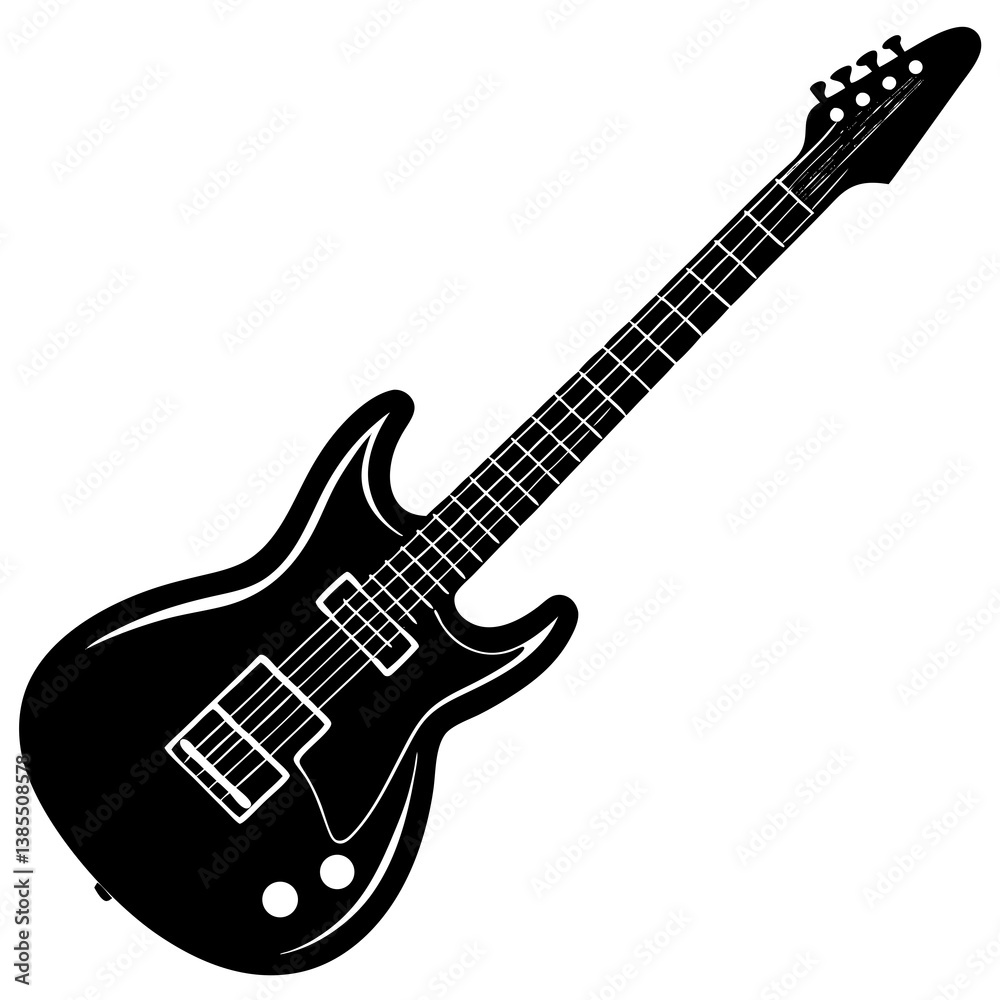 Fototapeta premium electric guitar isolated on white