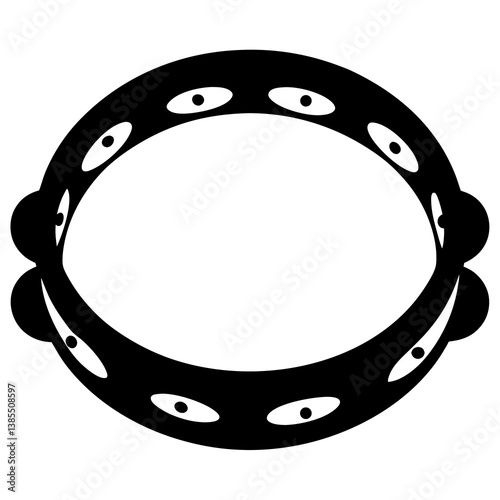 Tambourine isolated on white background