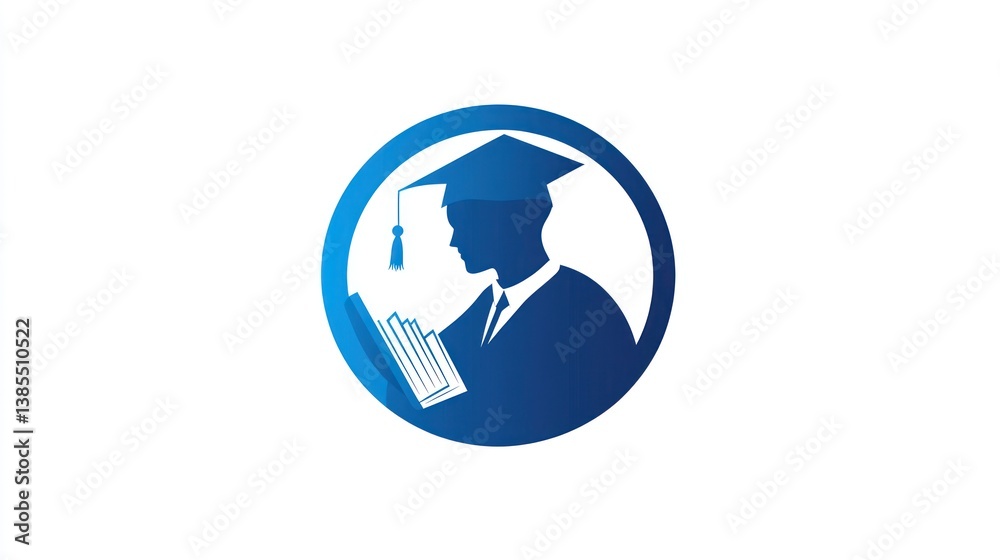 Graduating student reading book, education, learning, achievement Graduating student reading book, education, learning, achievement