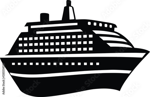 vector illustration of a ship