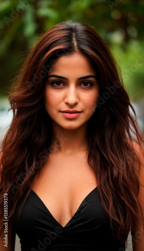 a girl of model appearance