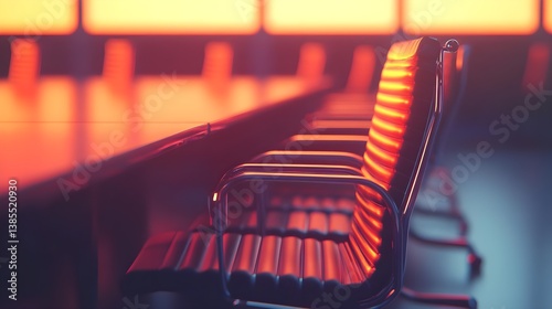 Modern Conference Room Chairs with Futuristic Lighting Effect