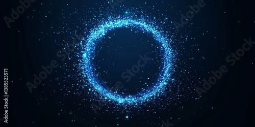Obraz na płótnie digital cloud computing logo with particle ring circle , futuristic abstract background, illustration
w salonie
