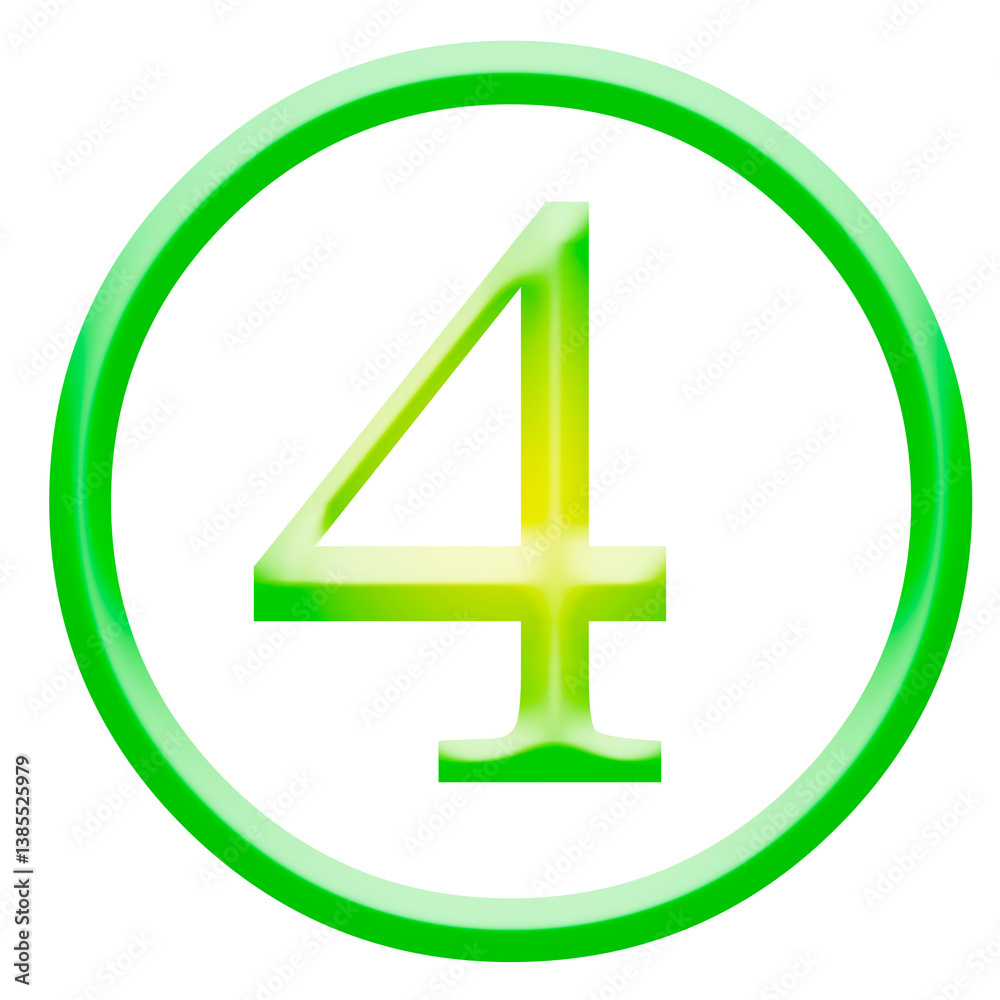 Fototapeta premium number 4 icon eight sign