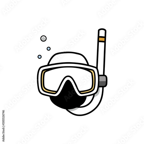 vector illustration of scuba diving