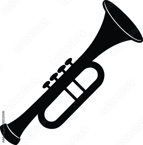 trumpet isolated on white