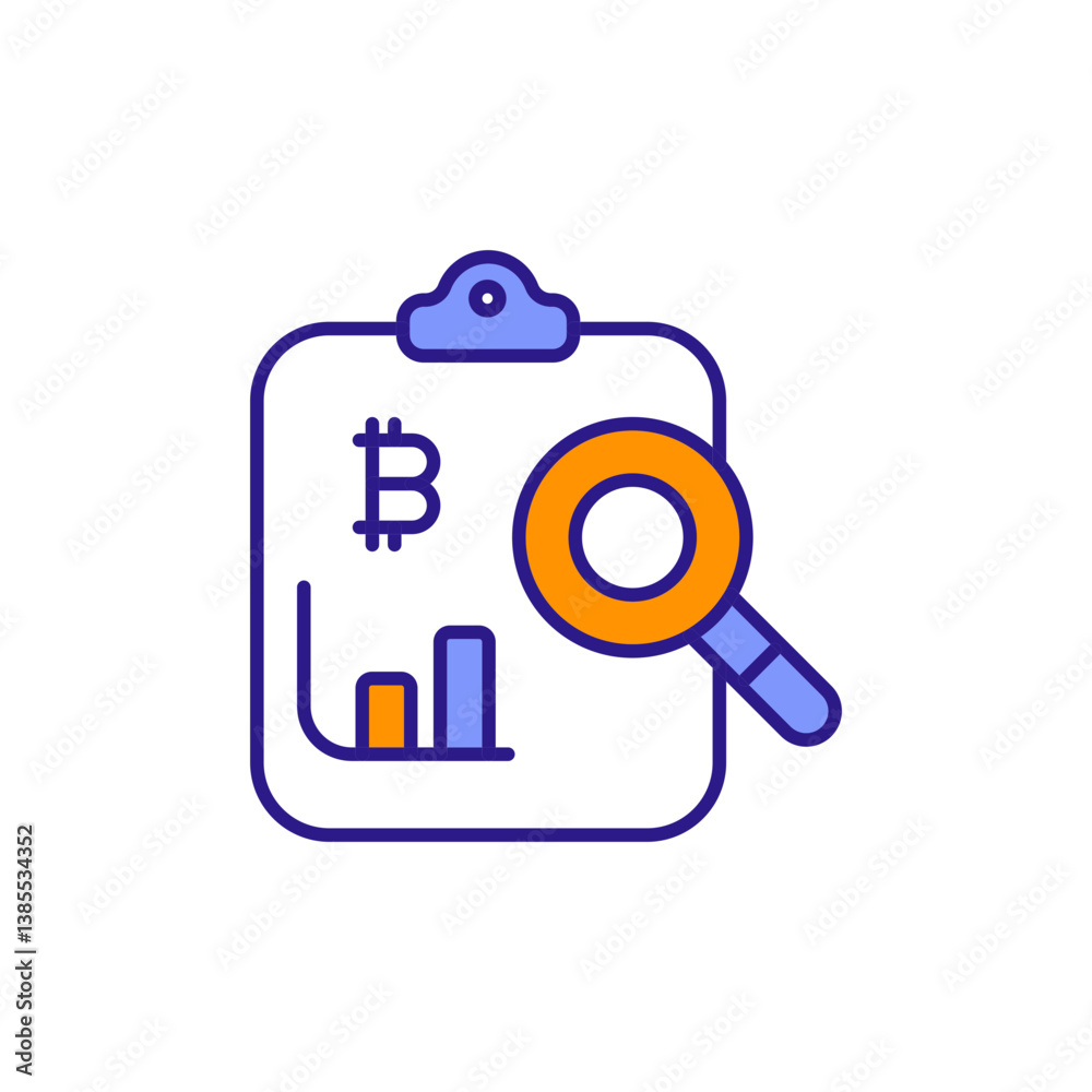 Analyst Report Clipboard Icon with Trading Recommendations. Analyst Report Clipboard Icon with Trading Recommendations.