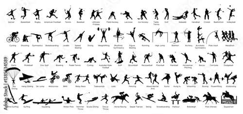 All sports player silhouette