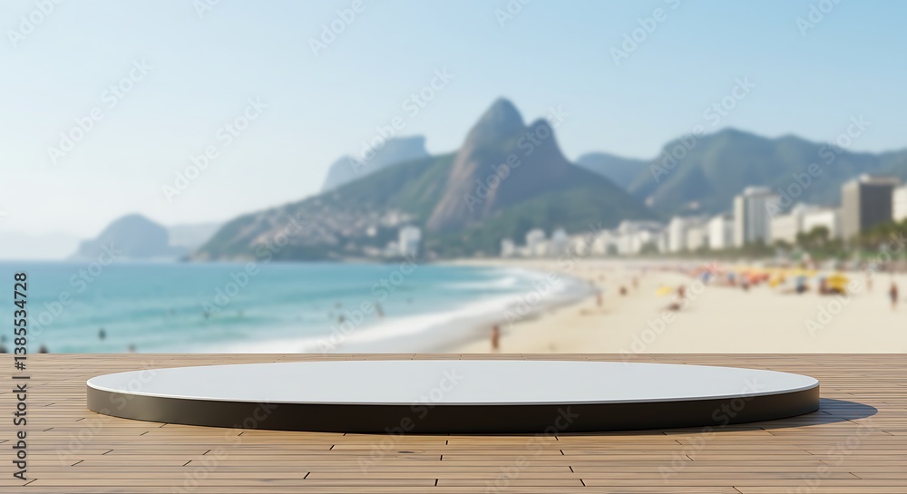 Fototapeta premium Coastal Calm: Product Display AI Generated