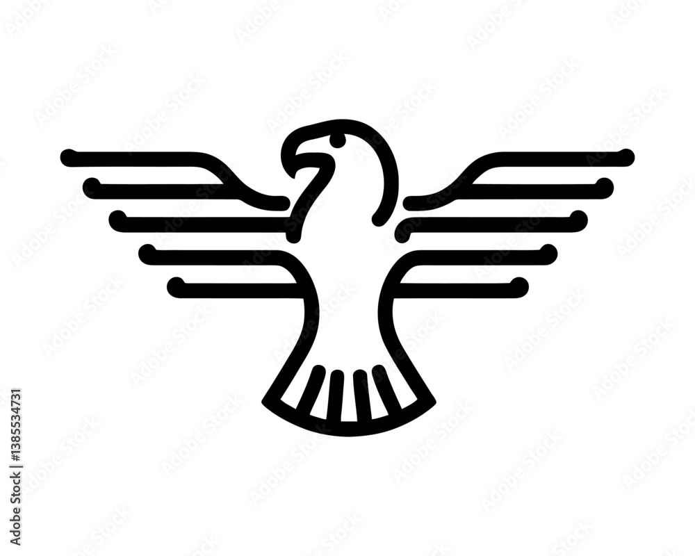 Obraz premium Eagle Bird Logo Design Icon Vector Illustration.