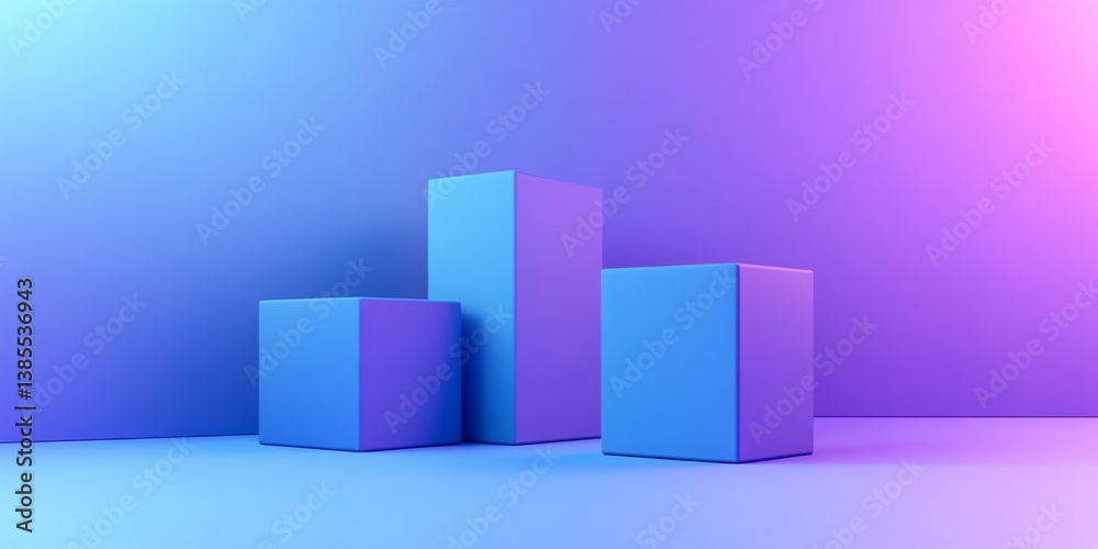Pastel Cubes Display Studio Scene Pastel Cubes Display Studio Scene