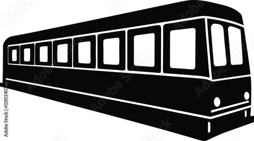 old bus on white background
