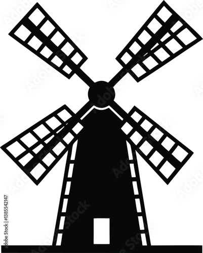 Obraz na płótnie windmill vector illustration w salonie