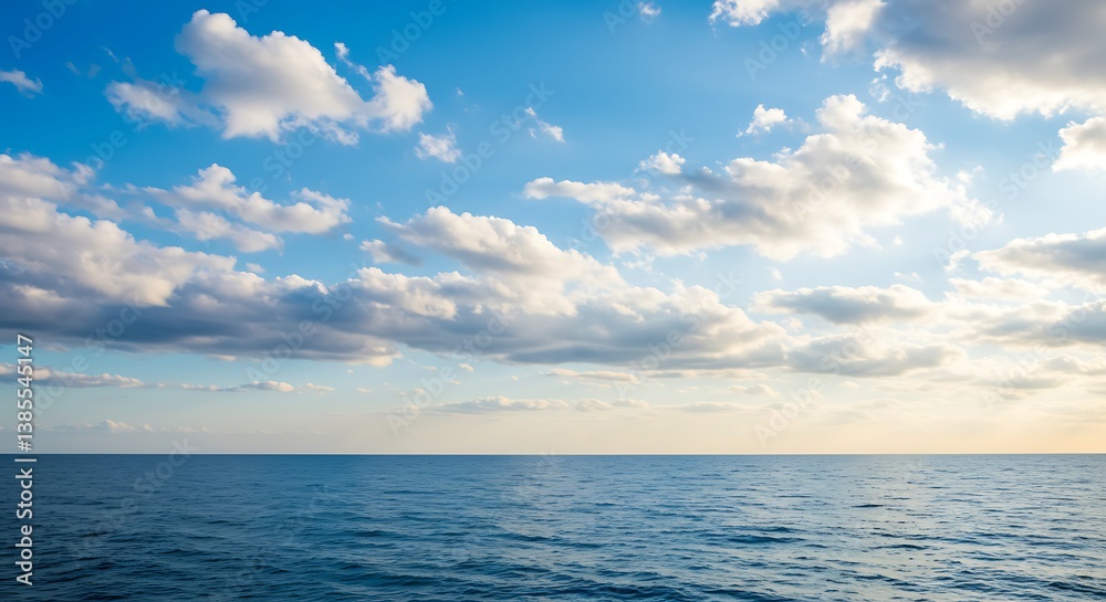 Obraz premium Azure Horizon's Embrace AI Generated