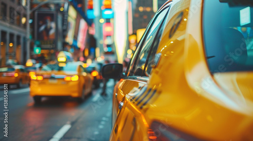 People hailing taxis and rideshares on a busy urban street. stock image, hd quality, natural look