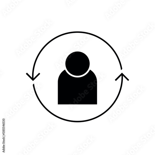 Change Icon. Switch. Shift Personnel Symbols for Design and Websites, Presentations, or Mobile Applications.	