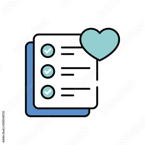 Wish List vector icon stock illustration