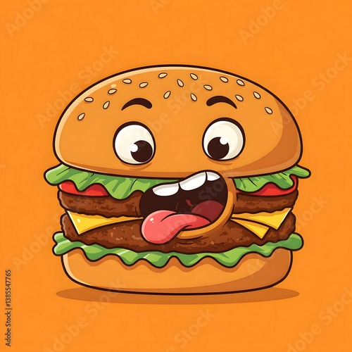 Illustration of a Fast food Burger.
