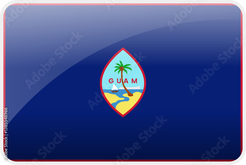Guam flag, official colors and proportion correctly. National Guam flag. Vector illustration.