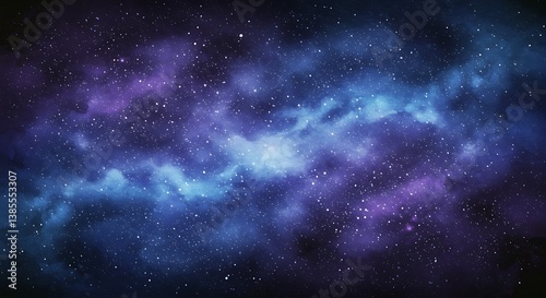 Celestial Whisper: Blues and Purples of the Cosmos AI Generated