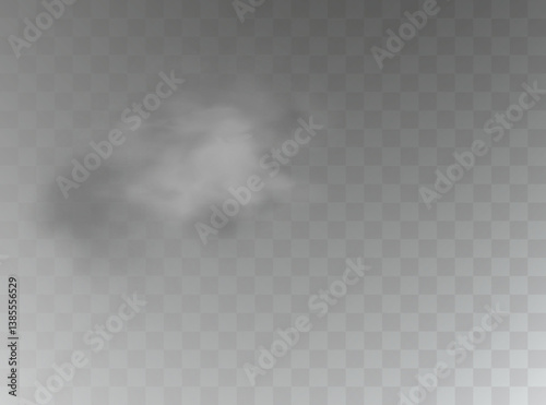 White smoke or fog flow on floor. Large mist in dark room on black background. Smoke on stage studio. White cloud