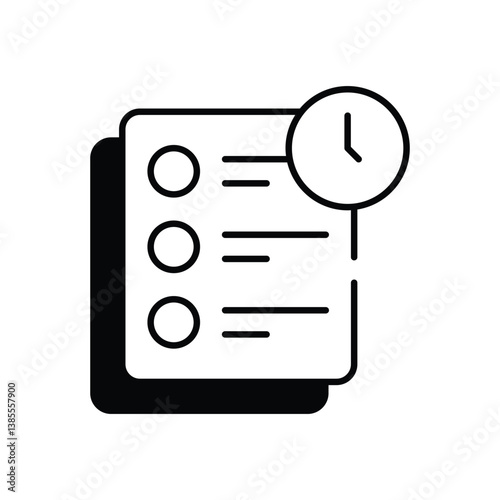 Order History vector icon stock illustration