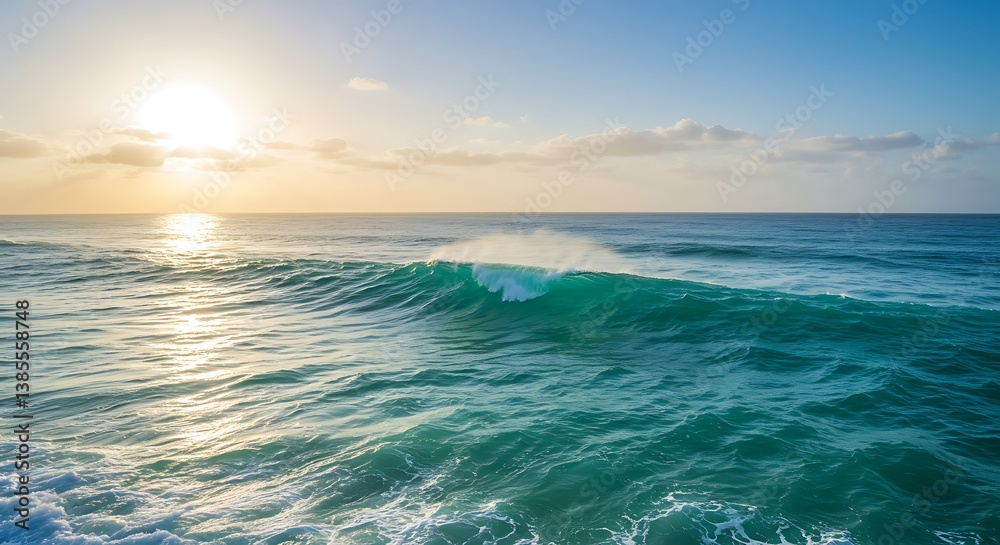 Obraz premium Golden Hour's Embrace AI Generated