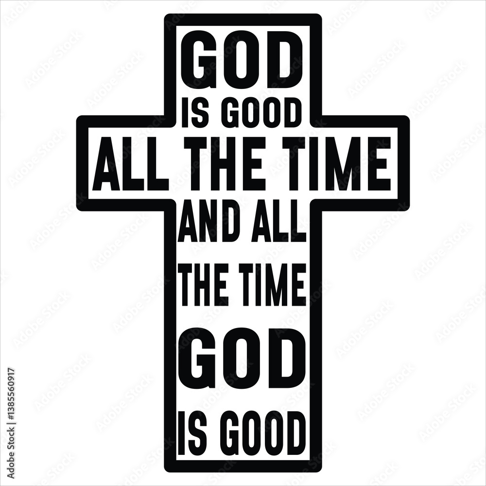 Obraz premium Typography-Based Christian T-shirt with Bible Verse Quotes
