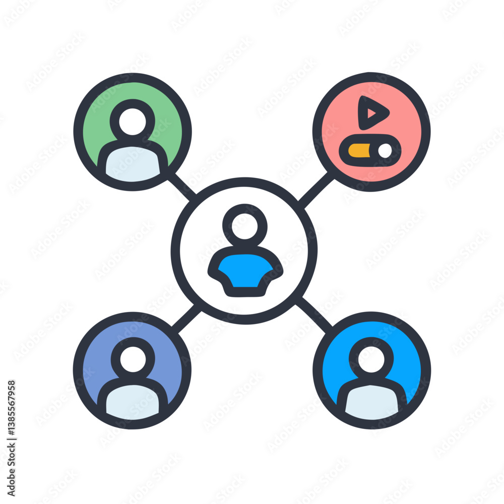 Social network connection and global business communication concept. Vector icon isolated on white background. social network icons, people network icons. Organization thin line icon set. Containing
Social network connection and global business communication concept. Vector icon isolated on white background. social network icons, people network icons. Organization thin line icon set. Containing