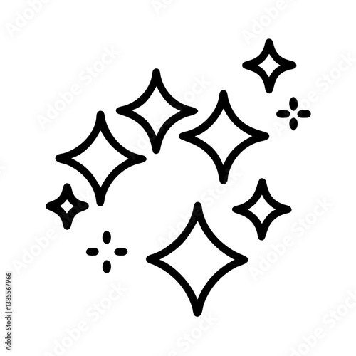 Sparkling Stars and Glittering Shapes in Clean Design  