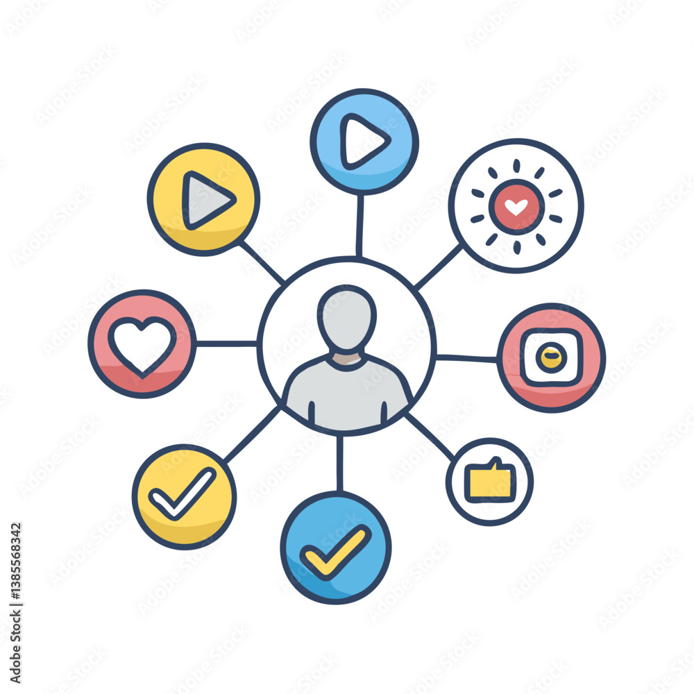 Social network connection and global business communication concept. Vector icon isolated on white background. social network icons, people network icons. Organization thin line icon set. Containing 
